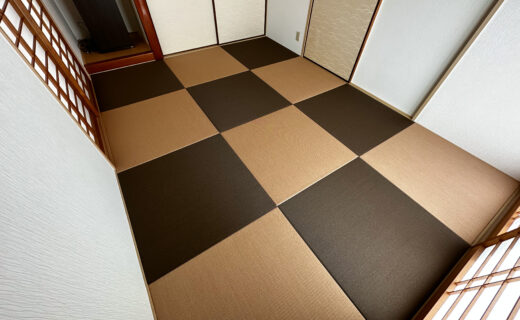 和歌山ヘリなし畳(琉球風畳)でお部屋の雰囲気がガラッと変わります。